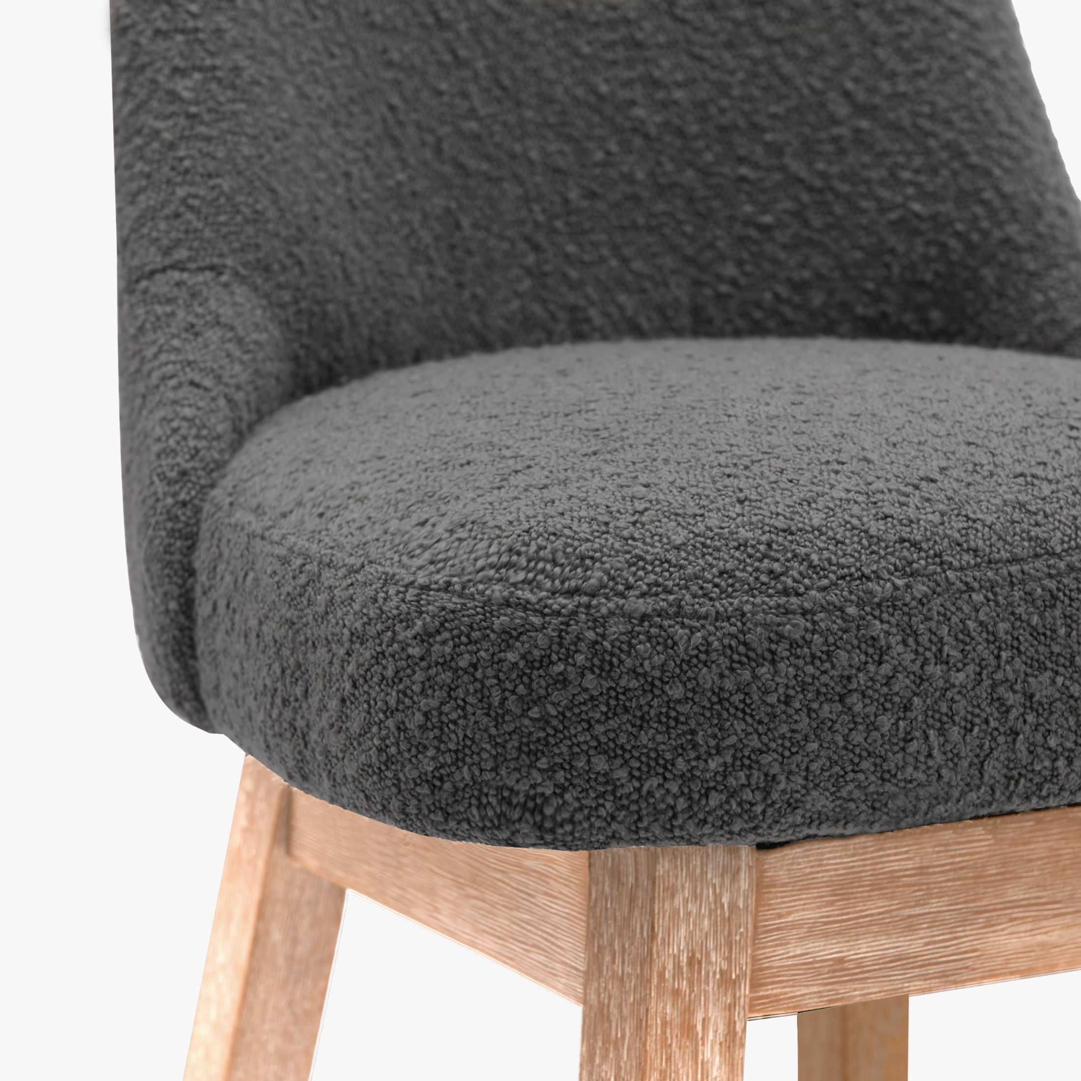 WestinTrends Genevieve 26" Upholstered Swivel Counter Height Bar Stool , Antique Oak/Gray