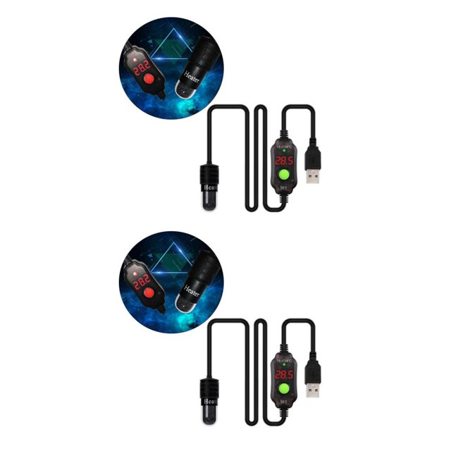 Methold Fish Tank Heating Rod Mini Small Display Digital Heater Aquarium Tipo 1 2piezas