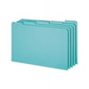 Blank Top Tab File Guides 1/5-Cut Top Tab, Blank, 8.5 x 14, Blue, 50/Box