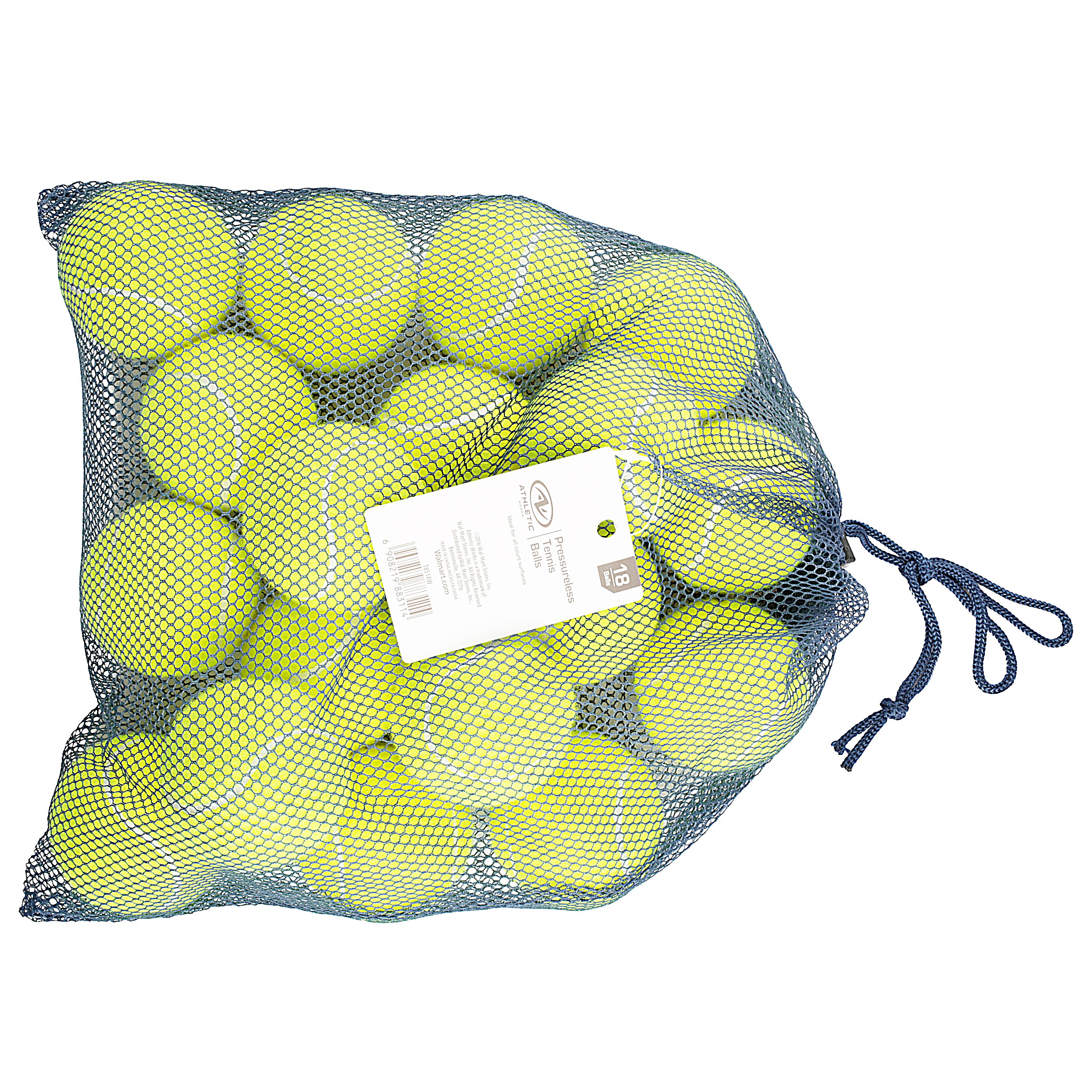 Athletic Works Pressureless Tennis Balls, 18 Pack Yellow photo 5