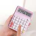 thumbnail image 2 of WKSCLPAI Basic Calculator Portable Silent Keyboard Calculators Small Desktop Electronically Calculator Suitable for Student Office Home Math Operations Light Purple, 2 of 5