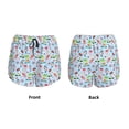 thumbnail image 3 of Pofeuu Cartoon Animals Print Women's Athletic Shorts Running Workout Shorts Tummy Control Quick Dry Gym Shorts with Pockets Double layer sports shorts-Small, 3 of 7