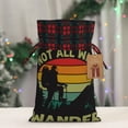 thumbnail image 5 of Rocae Not All Who Wander Are Lost 1 Print Christmas Drawstring Linen Gift Bag with Drawstrings Treat Bag Goody Present Bags for Christmas Party Favor, 5 of 8