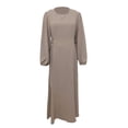 thumbnail image 4 of Elegant Long Sleeve Women'S Casual Dress With Belted Waist And Flowy Abaya Tunic Design Featuring Puff Sleeves, 4 of 5
