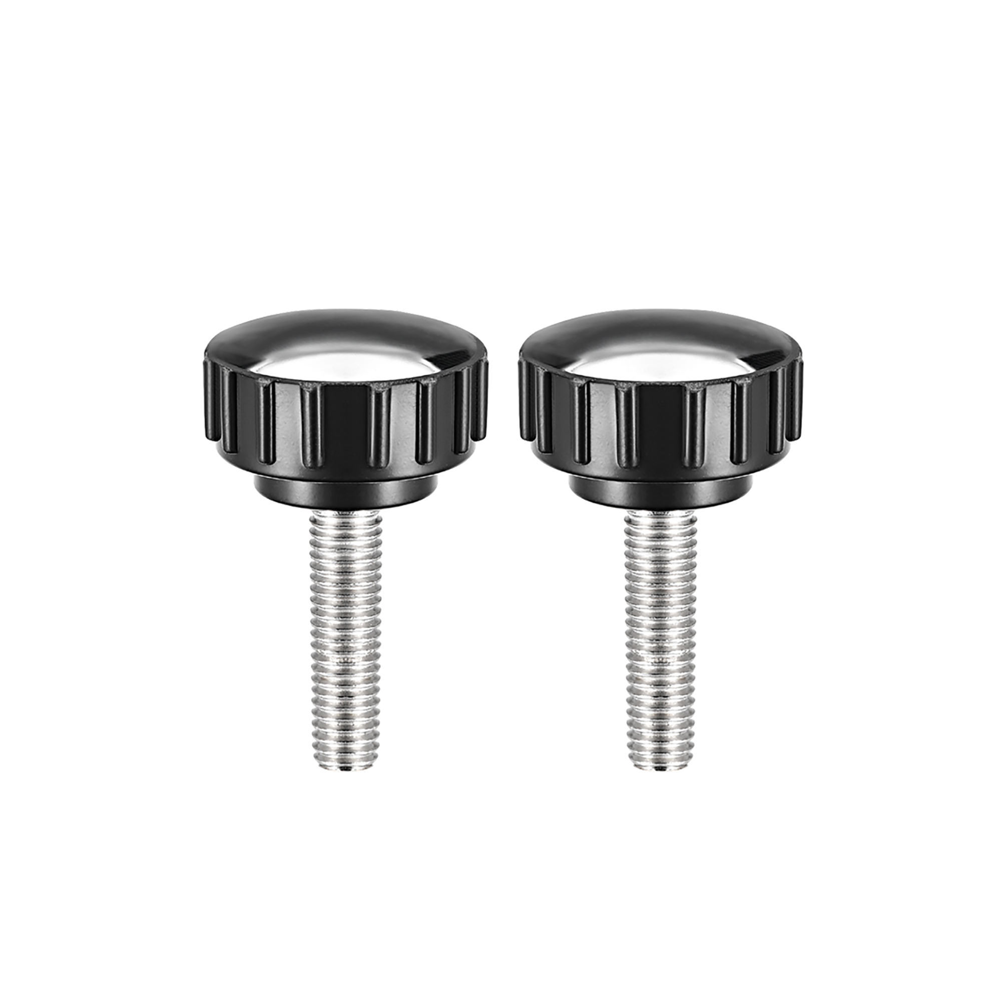 Uxcell M5 x 20mm Male Thread 18mm Round Head Knurled Clamping Knobs 2