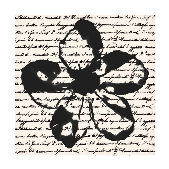 Trademark Fine Art Alonzo Saunders Inky Floral I Canvas Wall Art