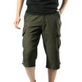 thumbnail image 4 of Muscularfit with Pockets Mens Casual Pants Cargo Baggy Outdoor Hiking Trousers Men's Pants Low Rise Straight-Leg Green Active Fit Size XXXXXL, 4 of 5