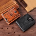 thumbnail image 4 of Cartera de hombre corta de moda personalizada con dólares, cartera para hombre con hebilla doble, cartera multitarjeta, bolso plateado, 4 of 4