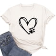 thumbnail image 6 of Puyaiuu Dog Mom Shirts for Women Dog Lover Tshirts Cute Paw Love Heart Print Tee Tops Gift, 6 of 6