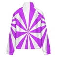 thumbnail image 6 of Jackets for Women Winter Coat Jackets Flannel Stand Collar Jacket(Aesthetic Purple And White Sunburst,Size:S-4XL), 6 of 7