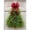 A, variant on Green Christmas Tree Shaped Door Wreath with Lights, Burlap Netting Tree Design with Red & Gold Bows for Front Door Wall Holiday Decor - Lit
