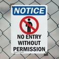thumbnail image 5 of (2 Pack) No Entry Without Permission OSHA Notice Sign 18 Inch X 24 Inch Indoor / Outdoor Rust-Free Aluminum Metal Signs for Workplace, Workshop, and Construction Site, Made in the USA, 5 of 8