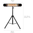 Briza Patio Heater, Infrared Patio Heater for Indoor/Outdoor Use, 1500Watt, Mount to Ceiling/Wall - image 3 of 5
