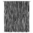 thumbnail image 2 of Black Striped Sheer Curtains 72 Inches Long, Retro Wave Lines Texture Simple Light Filering Curtains, Breathable Simi Curtain Privacy Drapes for Living Room Bedroom Lightweight Window Treatment, 2 of 9