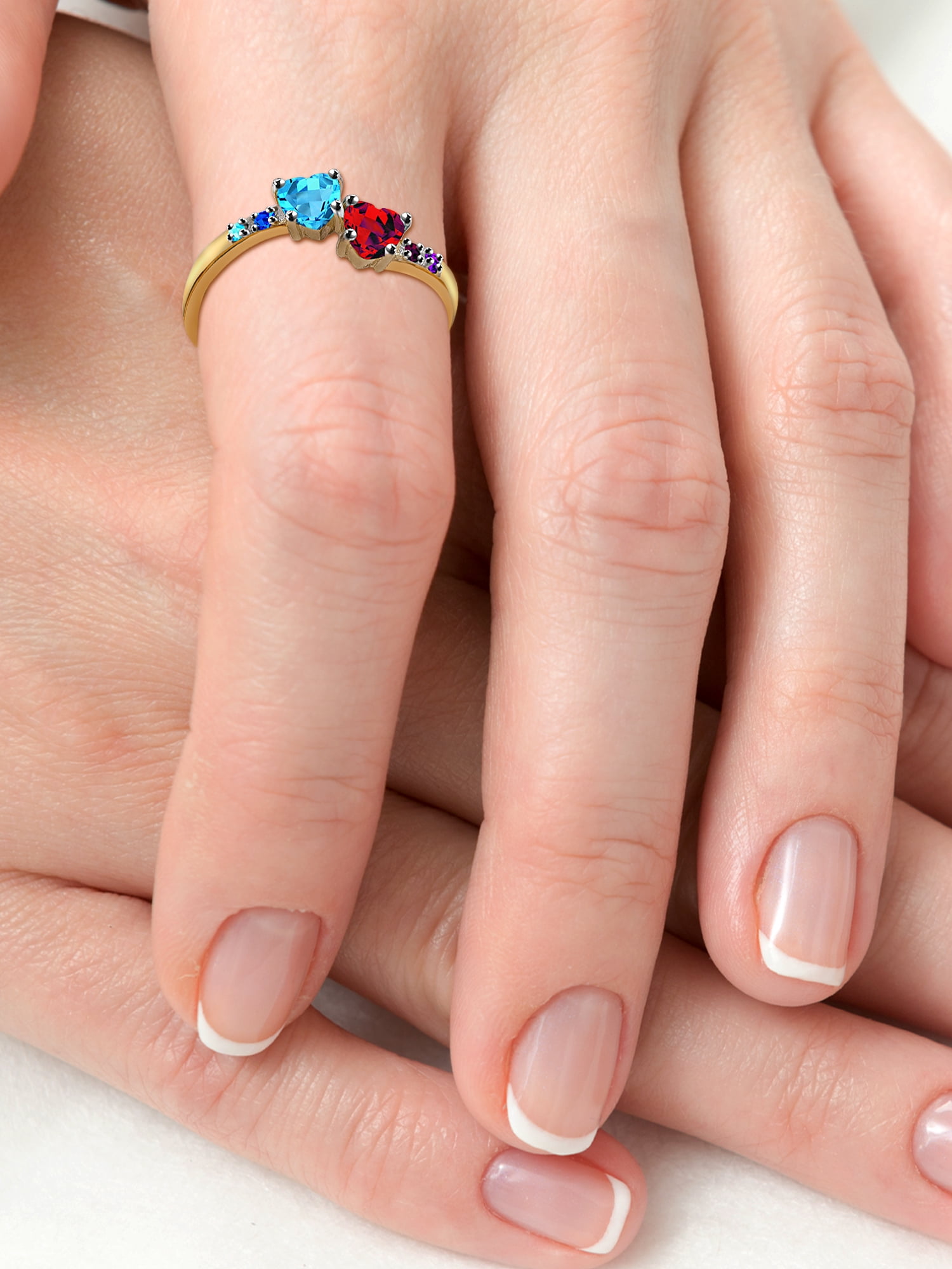 Family Ring with Up to Six Birthstones
