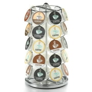 Nifty Solutions Coffee Pod Carousel  Compatible with K-Cups, 35 Pod Capacity, Chrome