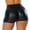 Black, variant on Ierhent Booty Shorts Women's High Waisted PU Leather Skinny Shorts Biker Shorts Black Leather Shorts Women,3XL