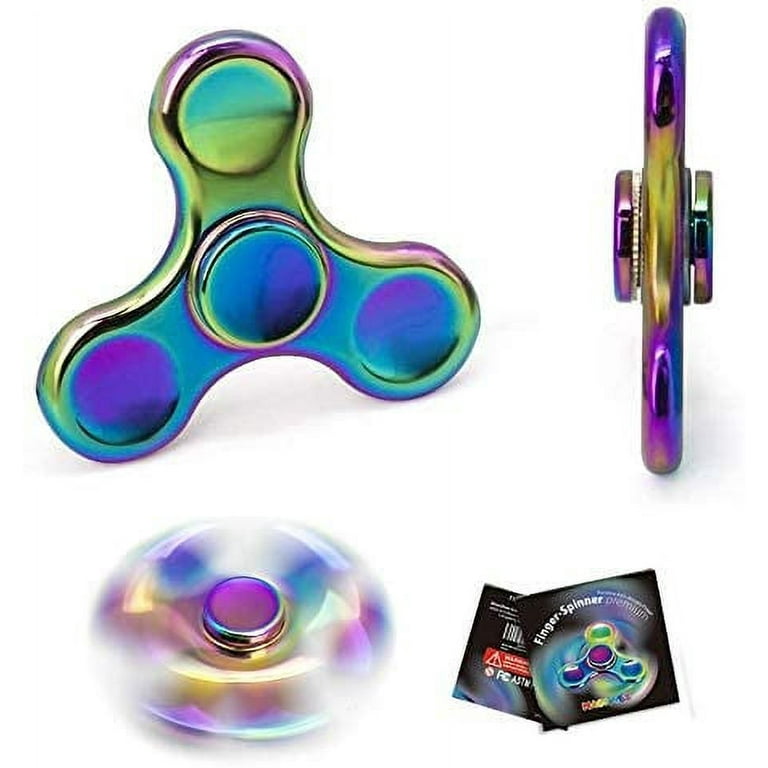 7 Pack Rainbow Fidget Spinners Pack Stress Relief Toys for Kids Adults,  Finger Hand Spinner Metal Fidget Bulk Set Desk Toy for Anti-Anxiety Focus