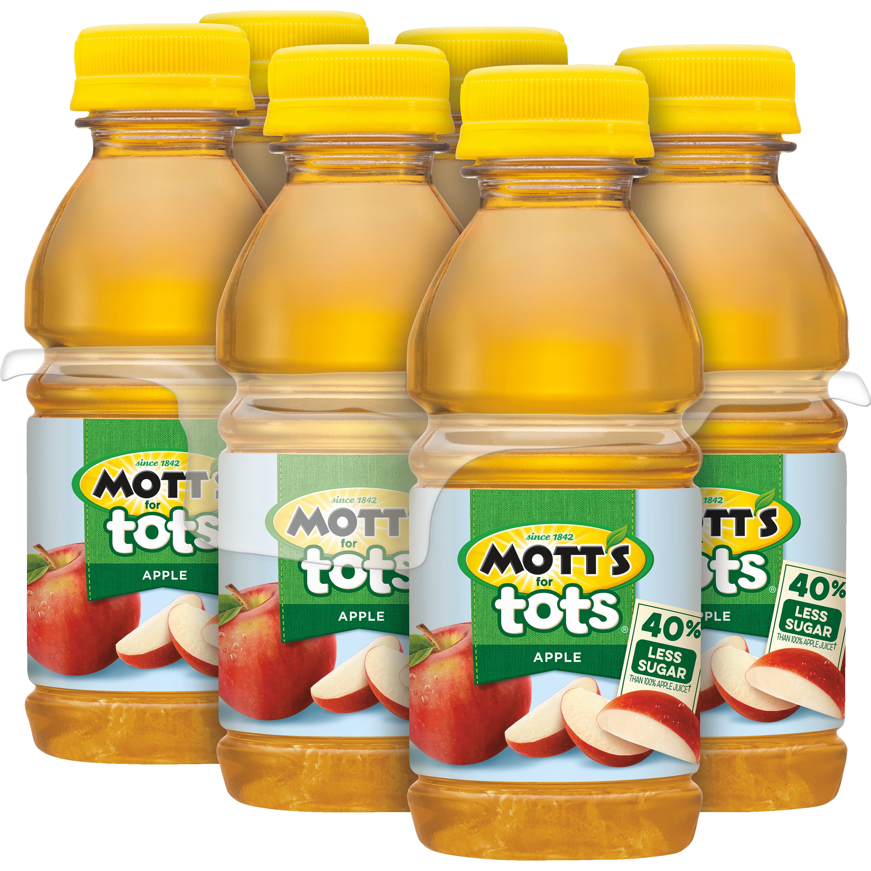 (4 pack) Mott's for Tots Apple Juice, 8 fl oz, 6 Count Bottles