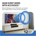 thumbnail image 3 of Barra de sonido para aclarar diálogos ZVOX con tecnología auditiva patentada - AccuVoice TV Soundbar AV157 Titanium - Doce niveles de refuerzo de voz - Altavoces de audio para cine en casa, 3 of 5