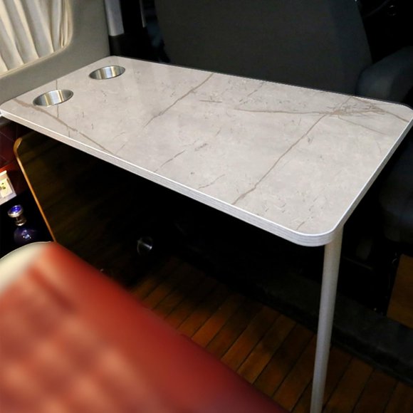 Rv Dinette Table, Wall Mounted Desk, Folding Wall Table, Fold Down Table, Wall-Mounted Table, White Adjustable Steel Brackets, for Rv, Home Office, Bedroom or Kitchen (Marble White 39x79cm/15x31in)