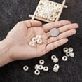 thumbnail image 6 of U8MO 50pcs White ABS Plastic Pearl Rondelle European Large Hole Beads Spacer 12x7mm, 6 of 9