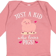 thumbnail image 4 of Inktastic Just a Kid Who Loves Pigs Boys or Girls Long Sleeve Baby Bodysuit, 4 of 5