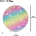 thumbnail image 4 of Coolnut Rainbow Stars Round Tablecloth,Washable Oil Proof Table Cover for Kitchen Holiday Party Wedding Picnic Decoration, 4 of 7