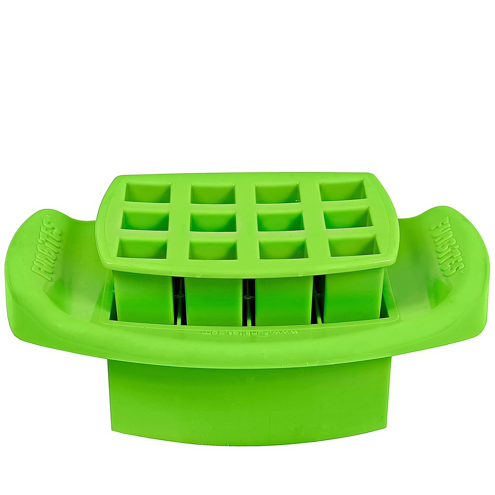 FunBites Food Cutter for Kids, Green Squares