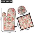 thumbnail image 6 of Pioneer Flower Floral Print Pattern Kitchen Oven Mitt and Pot Holder Sets 4 Pcs for Baking, Cooking and Grilling, Heat Resistant Up To 392 °F, 6 of 7