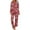 Red, variant on Lilgiuy Women's Printing Round Neck Short Sleeve Sleepshirt and Pants Sets Loungewear Pajamas With Pockets for Postpartum