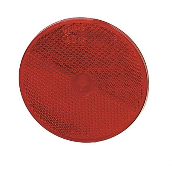 Grote 40152 - Reflector, 3 1/4" Round, Red, Sealed, Center-Mount
