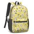 thumbnail image 2 of Daisy Pioneer Flower Yellow Pattern 17" School Backpacks for Teens,Waterproof Oxford Fabric,S-Shape Padded Straps for School,Travel,Hiking,Camping, 2 of 6
