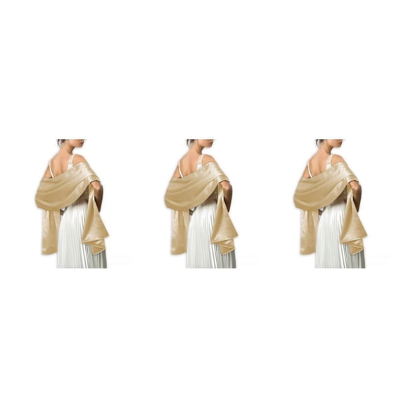 Sonducket Bola de baile de ceremonia para mujer, chal de satén para niñas, fiesta de noche, graduación, bufanda larga decorativa, diseño Type1 NO1