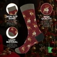 thumbnail image 5 of BambooMN Men's Christmas Crew Socks - Cotton Novelty Holiday Designs - Tree Ornaments - 4 Pairs, 5 of 6