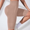 thumbnail image 3 of Women's Seamless High Waisted Yoga Biker Shorts, Butt Lifting Compression Athletic Shorts, Solid Color Workout Shorts for Gym, Running & Casual Wear(Khaki,XXL), 3 of 6