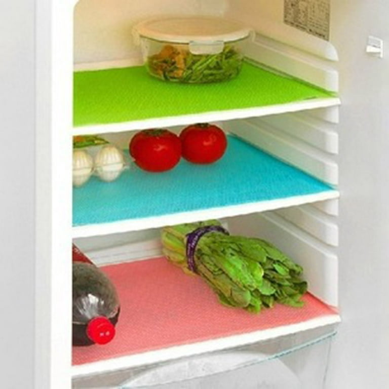 4pcs/set Refrigerator Pad Antifouling Refrigerator Liners Washable Mildew  Refrigerator Mats Can Be Cut Refrigerator Fridge Mats