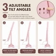 thumbnail image 4 of LIVIZA Mirrored Standing Jewelry Armoire Cabinet with Hooks & Storage Shelves, Full-Length Mirror Jewelry Organizer,Pink, 4 of 8