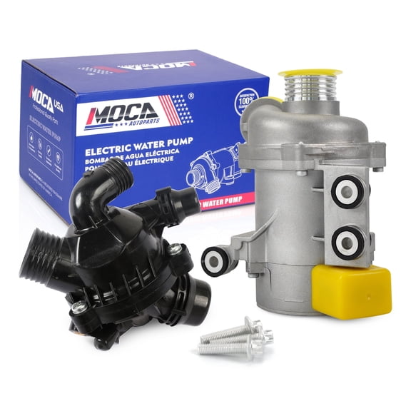 MOCA AUTOPARTS Electric Water Pump w/ Thermostat Fit for 2007-2010 BMW X5 3.0L