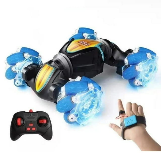Control remoto automático Toy Stunt RC para coche acrobático azul para niños