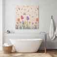 thumbnail image 3 of Tulips Floral Spring Wall Art Painting on Canvas, Lavender Flowers Colorful Canvas Art Home Prints Wall Art Framed Modern Artwork for Living Room Bedroom Wall Decor 20x20in, 3 of 9