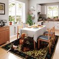 thumbnail image 2 of Area Rugs 5'x7' Washable Non-Slip, Floral Vintage Distress Print Pattern Medallion Carpet for Living Room Bedroom Dining Room, Brick Red Rust Red Neutral, 2 of 11