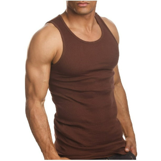 ToBeInStyle - ToBeInStyle Men's A-Shirt Tank Top Muscle Shirt - Walmart ...