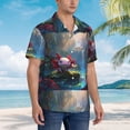 thumbnail image 2 of Lsque Pond Cute Axolotl pattern Hawaiian Shirt for Men, Unisex Summer Beach Casual Short Sleeve Button Down Shirts-Large, 2 of 9
