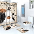 thumbnail image 1 of Alfombras de cocina, Esteras, Halloween, Conjunto, Calabaza, Fantasma, Cortina de ducha, Alfombra de baño, 1 of 9