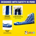 thumbnail image 5 of Pogo Crossover Inflatable Water Slide with Blower, Blue Wave 15 Foot Kids Waterslide, 5 of 8