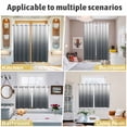 thumbnail image 6 of Grey Ombre Kitchen Curtains 63 Inch Length, Gray White Gradient Modern Abstract Art Grommet Top Bedroom Living Room Curtains, Light Filtering Cafe Curtain Drapes 2 Panels Set 84''x63'', 6 of 9