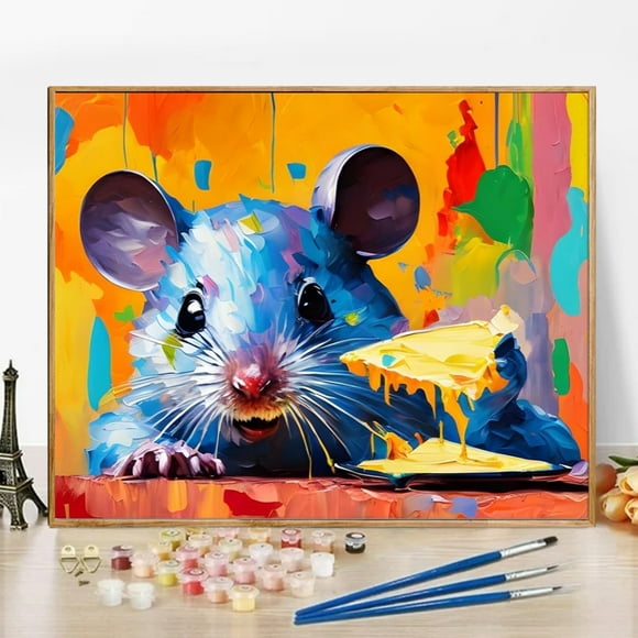 JYLMOOD DIY Animal Paint by Number for Adults, Easy Painting by Numbers for Gift Home Wall Decor 16x20in without Frame, Colored Canvas