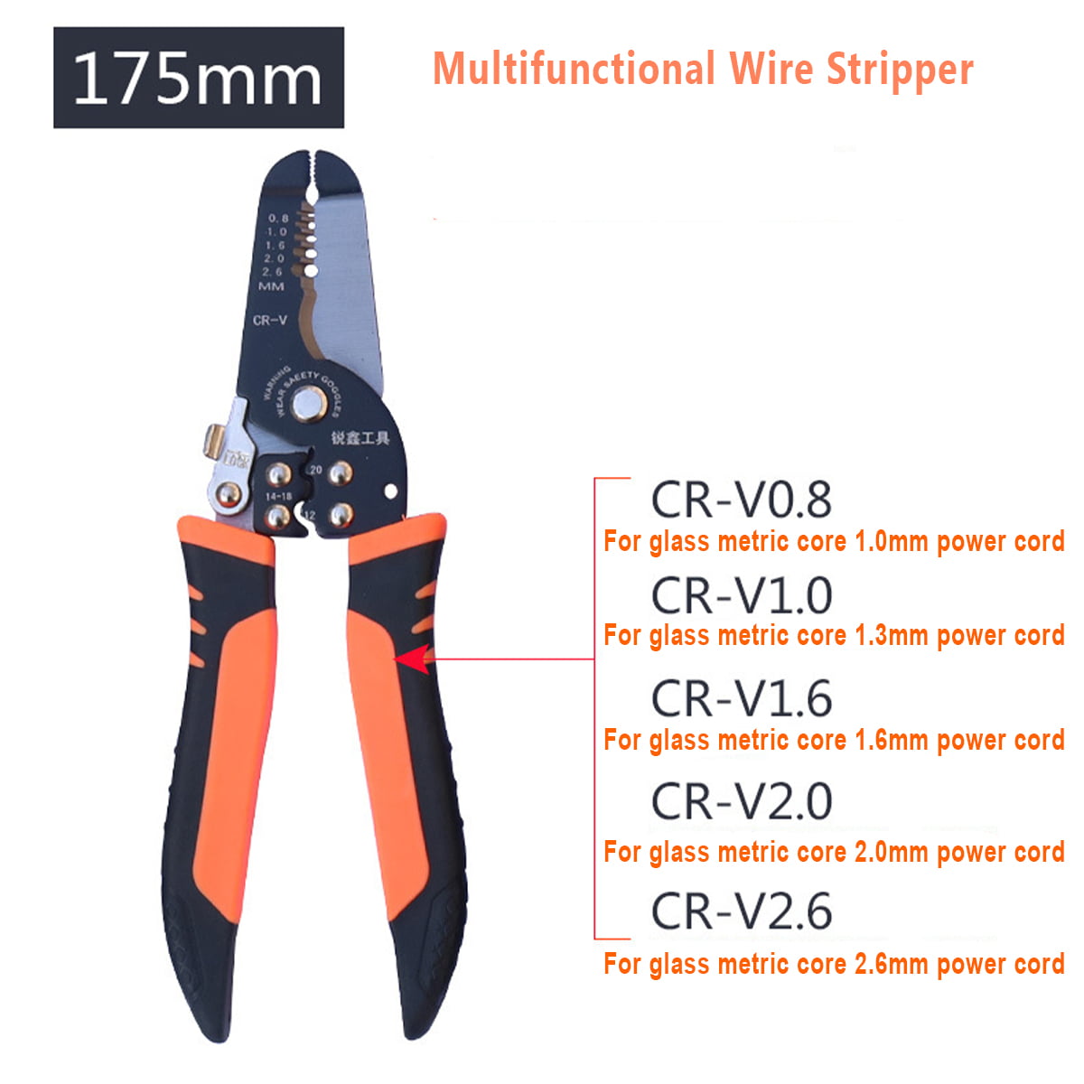 for Crimping Terminals Multi‑Functional Cable Stripper Small Size for Stripping for Cutting Wires 1-6mm Cable Stripper 