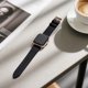 thumbnail image 4 of Bestig Bandas De Cuero Compatibles Con Apple Watch Band 38 Mm, 40 Mm, 41 Mm, 42 Mm (Serie 10 11) Para Mujeres Y Hombres Correa De Pulsera Para Iwatch Se3/2/1 Y Series 9 8 7 6 5 4 3 2 1 (Negro+Oro Rosa, 4 of 5